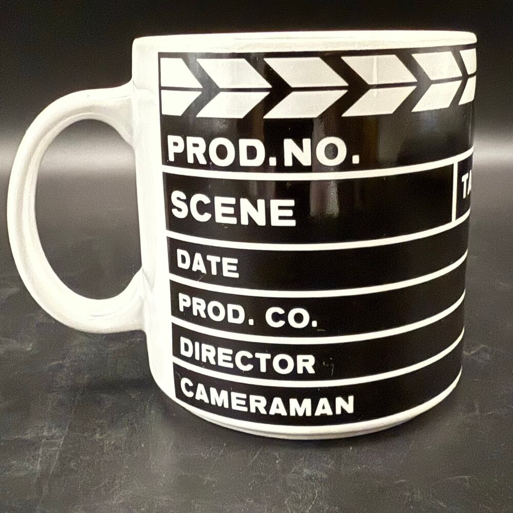 Vintage Hollywood Director’s Movie Scene Clapper Board Clapboard Film Slate Mug